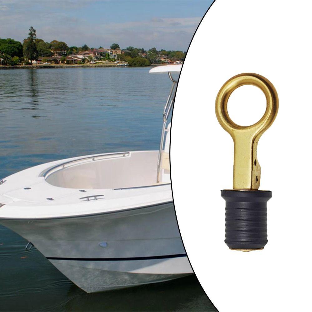 Rubber Plug Marine Boat Drain Plug Sturdy Boat Accessories Brass Handle Drain Plug  Yachts