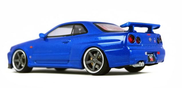 Gulliver D MODEL Customization Series Nissan Skyline R34 Blue Finished Model DBW060A 1/64 GT-R