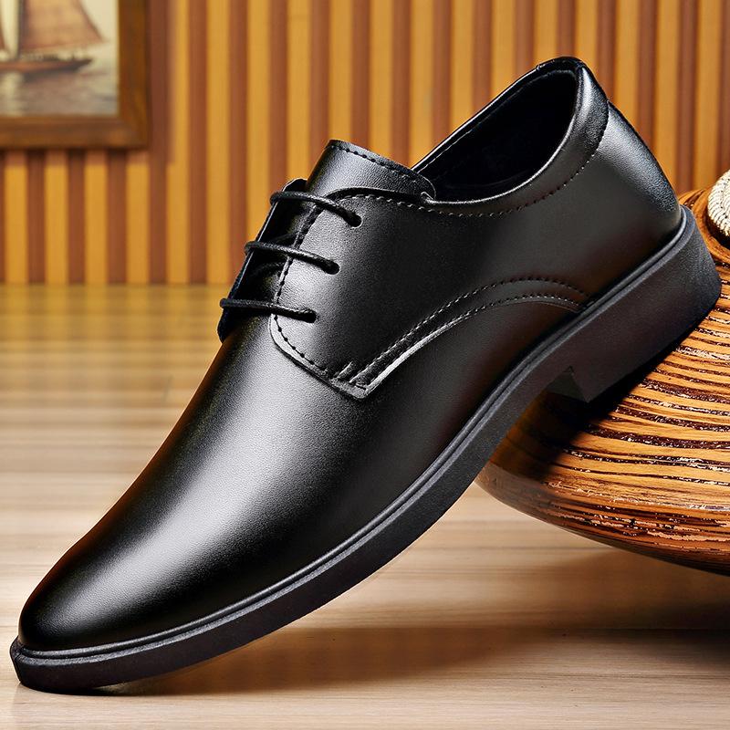 Summer new soft leather beanie shoes business men's casual leather shoes men's shoes men's derby shoes