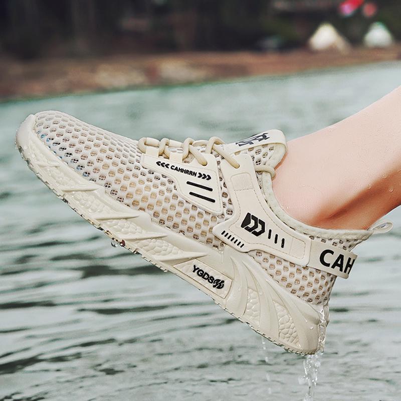 Men's shoes summer breathable and quick-drying shoes lightweight casual sports shoes young and young wading shoes retractable stream shoes mesh tide