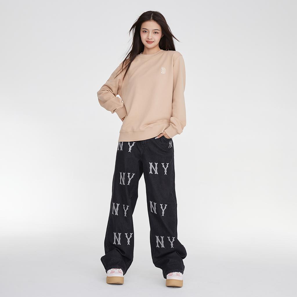 New MLB Sweatshirts Unisex Khaki 3AMTB0134-43BGS