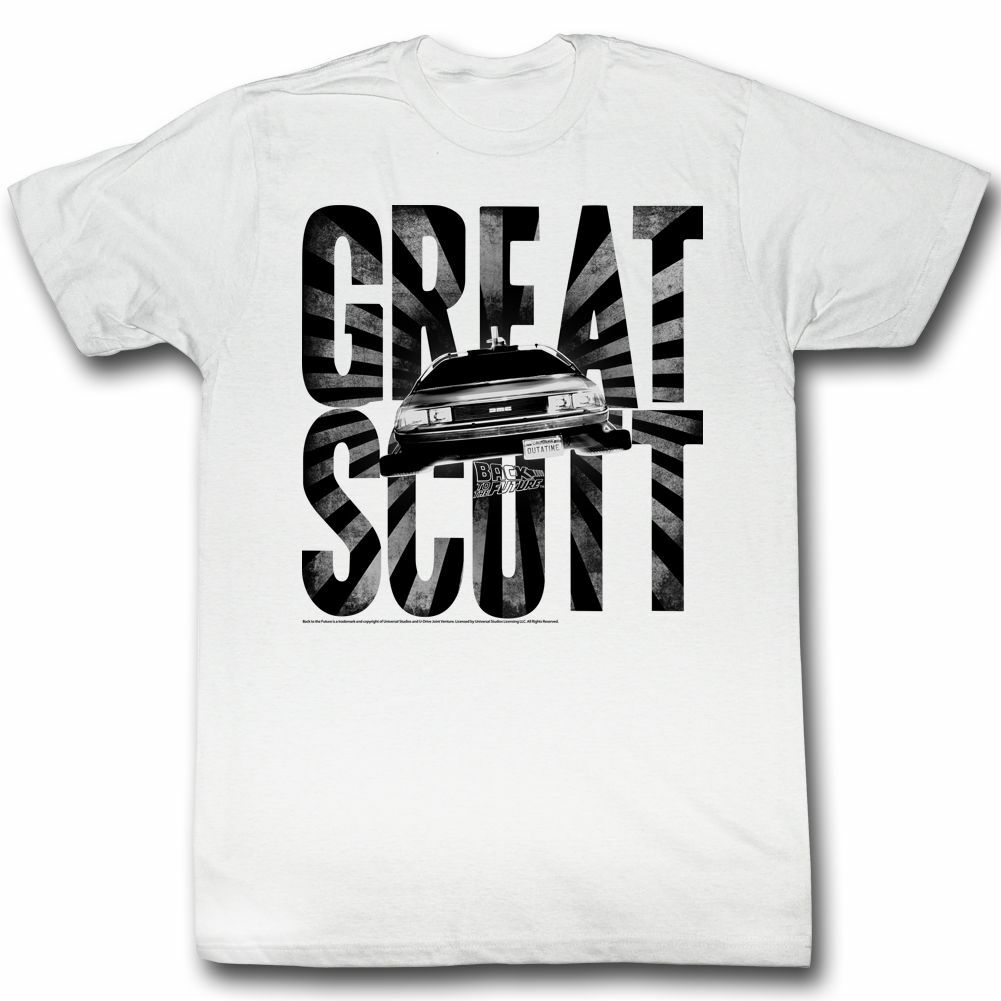 Back to the Future Great Scott White Adult T-Shirt M