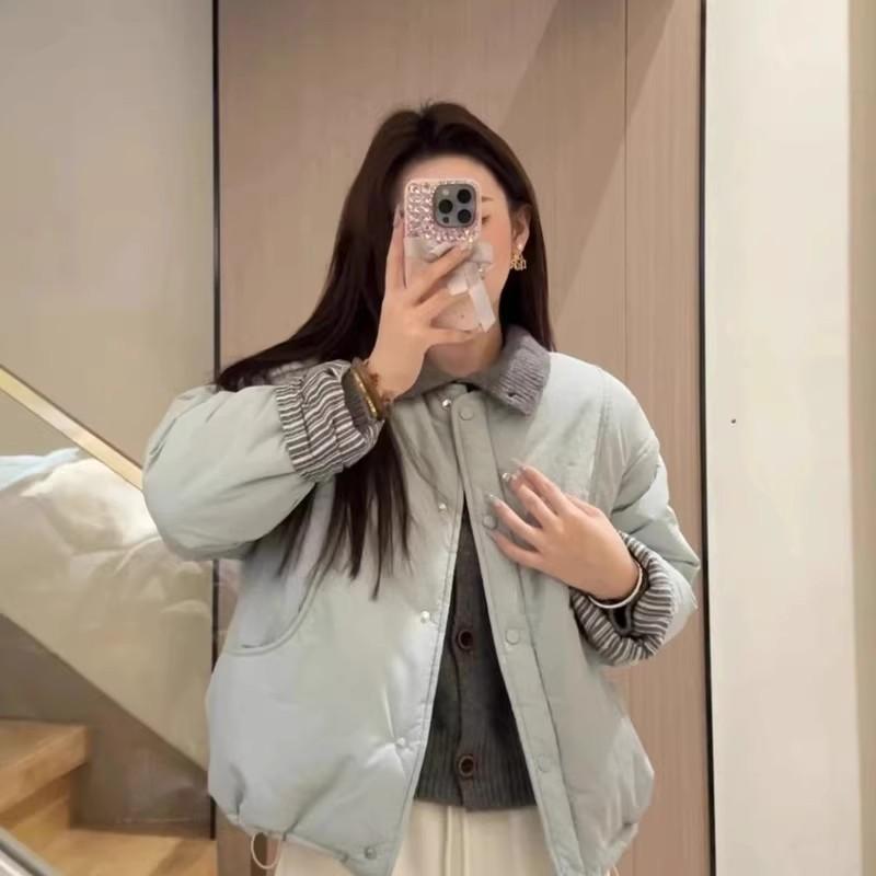 

Короткая свободная куртка с круглым вырезом S синий