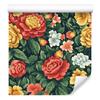 Aesthetic Green and Gold Flowers Wallpaper for Living Room and Bedroom 50x1000