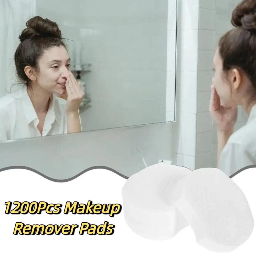 1200Pcs Disposable Makeup Remover Pads Double-sided Face Makeup Cotton Pads Beauty Salon