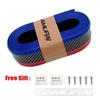 Car Bumper Lip Stickers Soft Carbon Fiber Car Rubber Bumper Strip Outside Bumper Front Lip Car Bumper Protectors