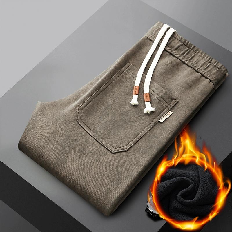 

Зимние мужские брюки мужские бархатные широкие брюки с высокой талией мужские толстые винтажные свободные брюки серые повседневные теплые флисовые брюки мужские 5XL кофейный