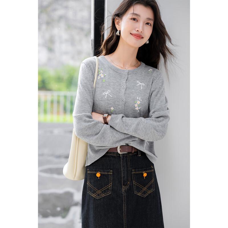 

MOCANA Women s Sweet Knitted Long-Sleeve Cardigan One Size