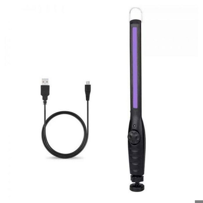 Lampe à lumière ultraviolette - BigBuy Home - QBA-05 - Rechargeable - 6W - Noir
