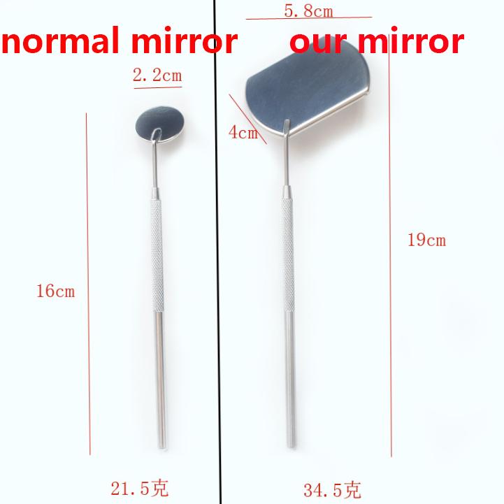 Professional Stainless Steel Gold Plated Liquid Eyelash Mirror for Lash Extension