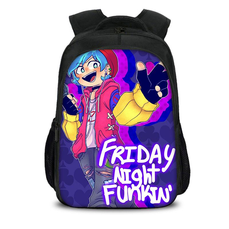 Zaino Doppio Strato Friday Night Funkin Resistente alla Moda Versatile Grande Capacità Cartone Animato Ragazzo e Ragazza Scuola Compleanno Miglior Regalo