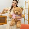 Couple Dressing Teddy Bear Plush Toy Denim Overalls Bear Home Decoration Video Game City Redemption Doll