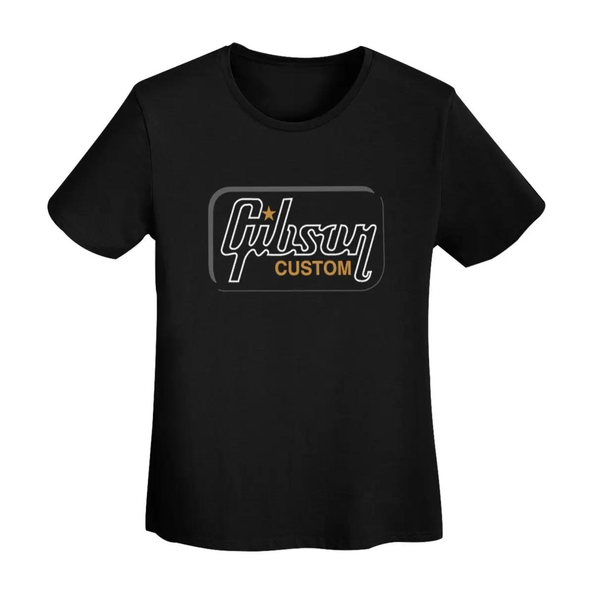 

Gibson Les Paul TShirt Women Short Sleeve T Shirts Crew Neck Streetwear Cotton Summer Tees Streetwear 4XL