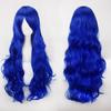 Parrucche Cosplay Europee e Americane, Parrucche Anime Colorate, Fibra ad Alta Temperatura, Capelli Lunghi e Ricci da 80 cm, Bottoni per il Commercio Estero