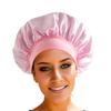 1pc Women's Solid Color Satin Wide-Brimmed Shower Cap, Suitable for Daily Use Silk Bonnet Satin Bonnet