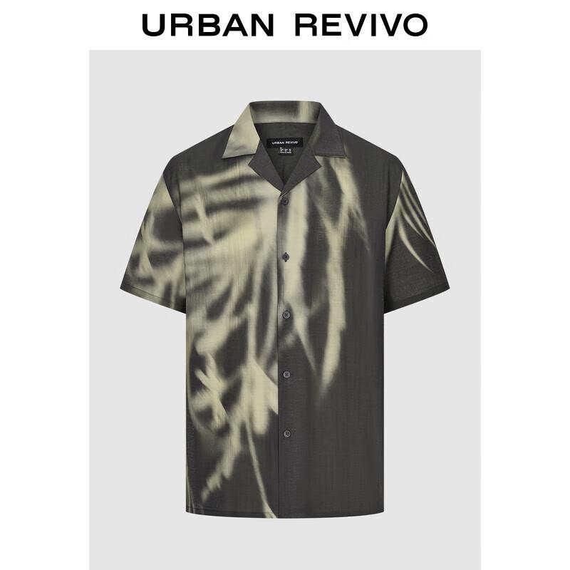 UR Men s Casual Color-Block Print Short Sleeve Shirt UMF250052 XS