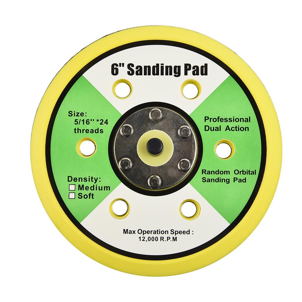 New Practical SANDING PAD Car Parts 6\\\" Woodworking Grinder Metal Finishing Polyurethane 5/16-24 Male Thread
