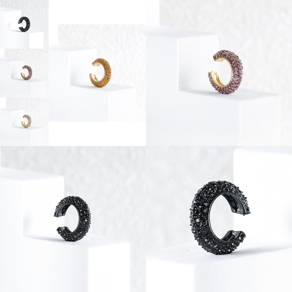 Trendy Alloy Clip-on Earrings For Women Unique Geometric Shapes Ideal For Gifts