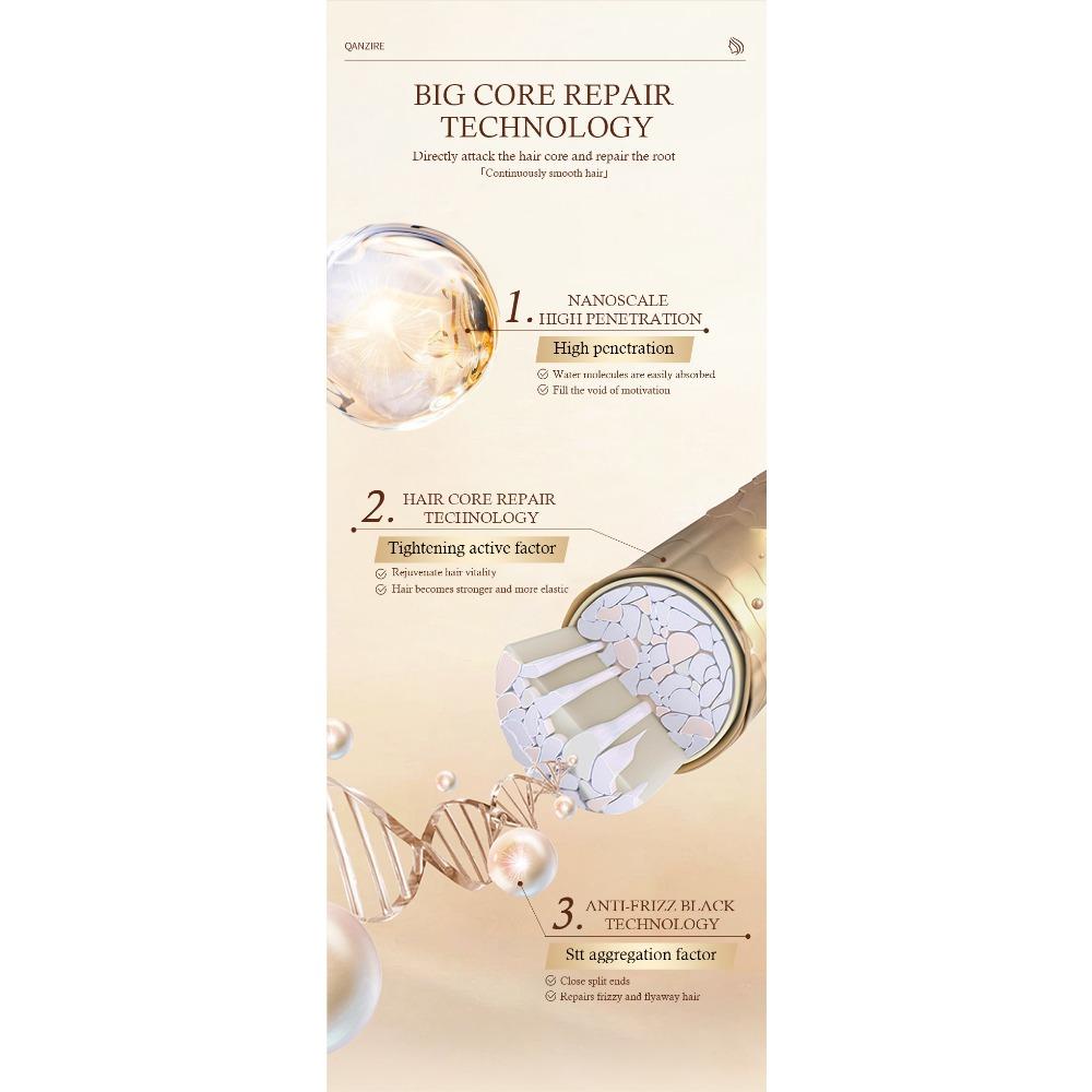 Mască de îngrijire a părului cu ulei de cocos pentru a ameliora încrețirea părului Balsam moale și neted