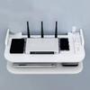 Strong Load-Bearing 2 Layer Wall Shelf Plastic Router Placement Rack  Cable Management