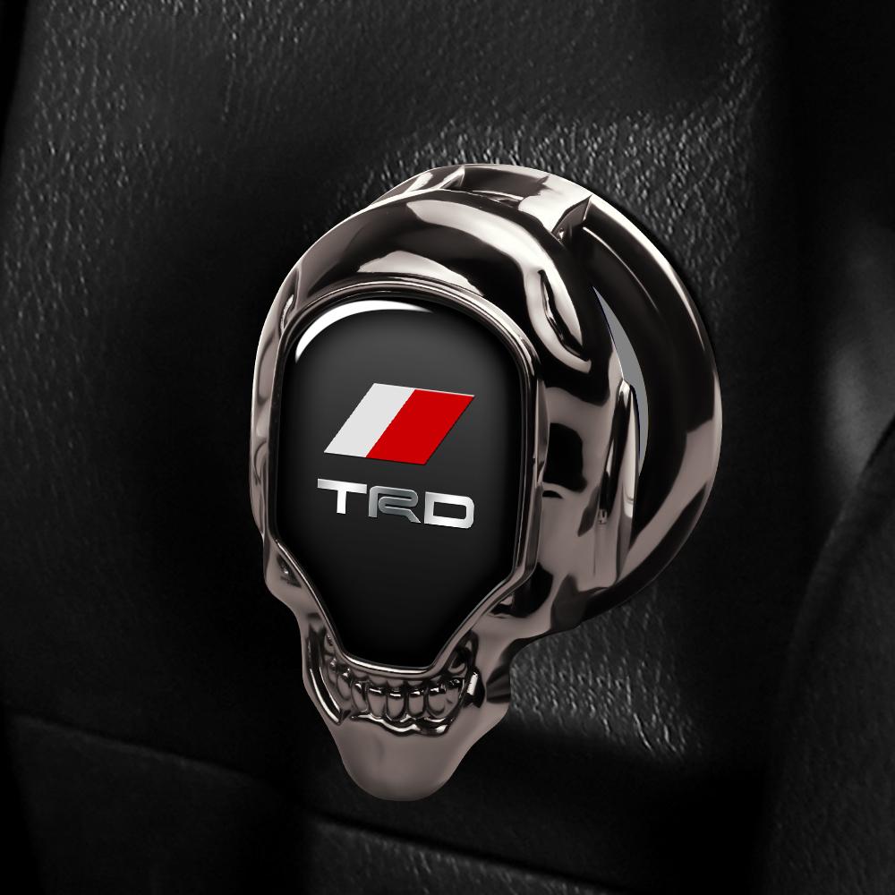Engine Ignition Start Stop Push Button Switch Cover Trim 3D Sticker For Toyota GR Sport Gazoo Racing Yaris 86 Corolla Hilux C-HR