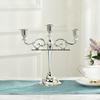 Silver-Plated European Style Three-Head Candelabra for Weddings and Hotels