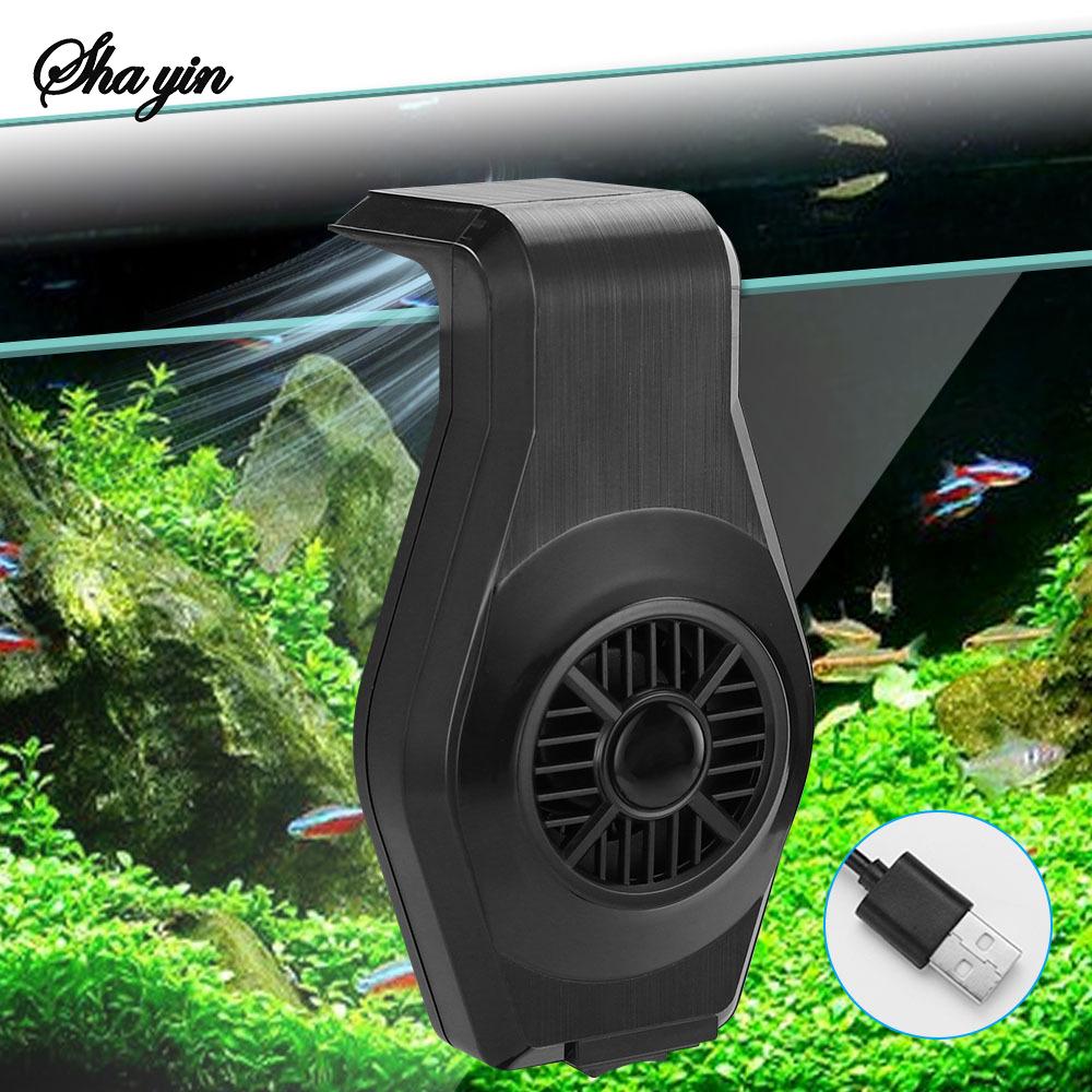 USB-Aquarium-Ventilator, Kühlung und Wärmeableitung, Kühlung von Aquarien, Garnelenbecken, Grasbecken, Mini-leistungsstarker Ventilator mit Geschwindigkeitsregulierung