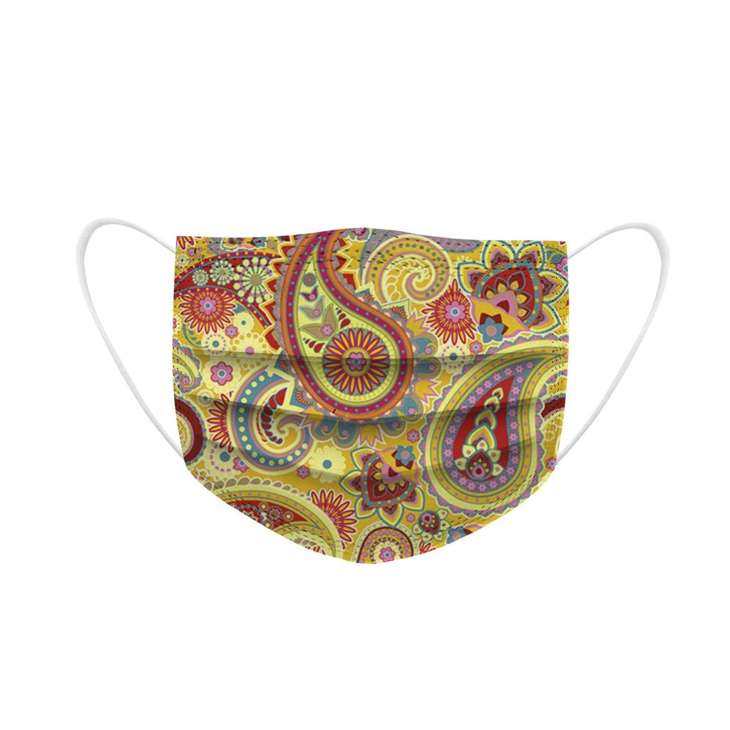 20PCS Adult's Mask Paisley Print Disposable Face Mask Industrial 3Ply Ear Loop