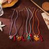 Ethnic Style Resin Starfish Pendant Necklace Marine Organism Charms Dopamine Necklace  Gift