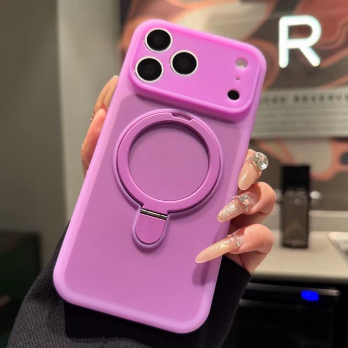 

iPhone 17 Liquid Silicone Magnet Case with Stand for Apple 16 Pro Max/15 Pro 15 Pro Max