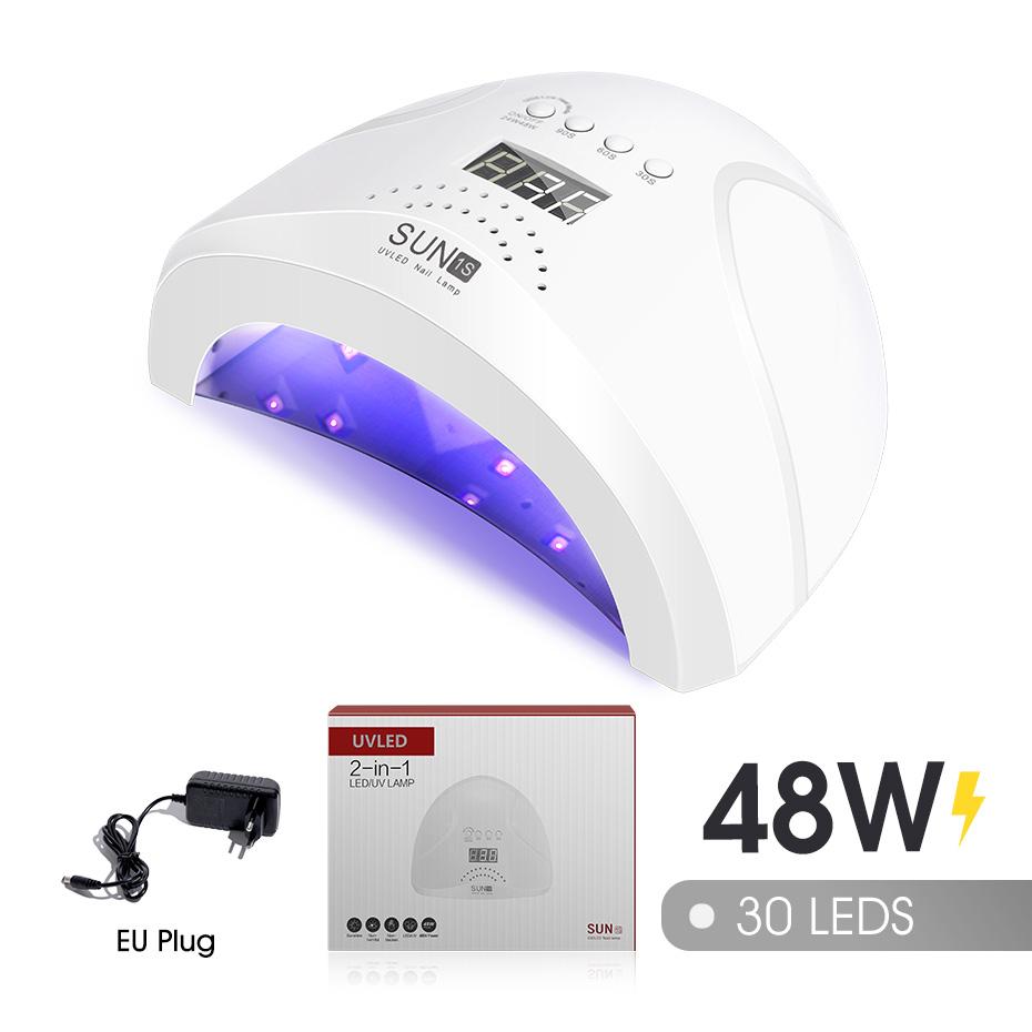 

ROSALIND 48 Вт УФ-светодиодная лампа для сушки ногтей с дисплеем 24 светодиодная лампа для сушки ногтей для сушки маникюра гель-лака EU