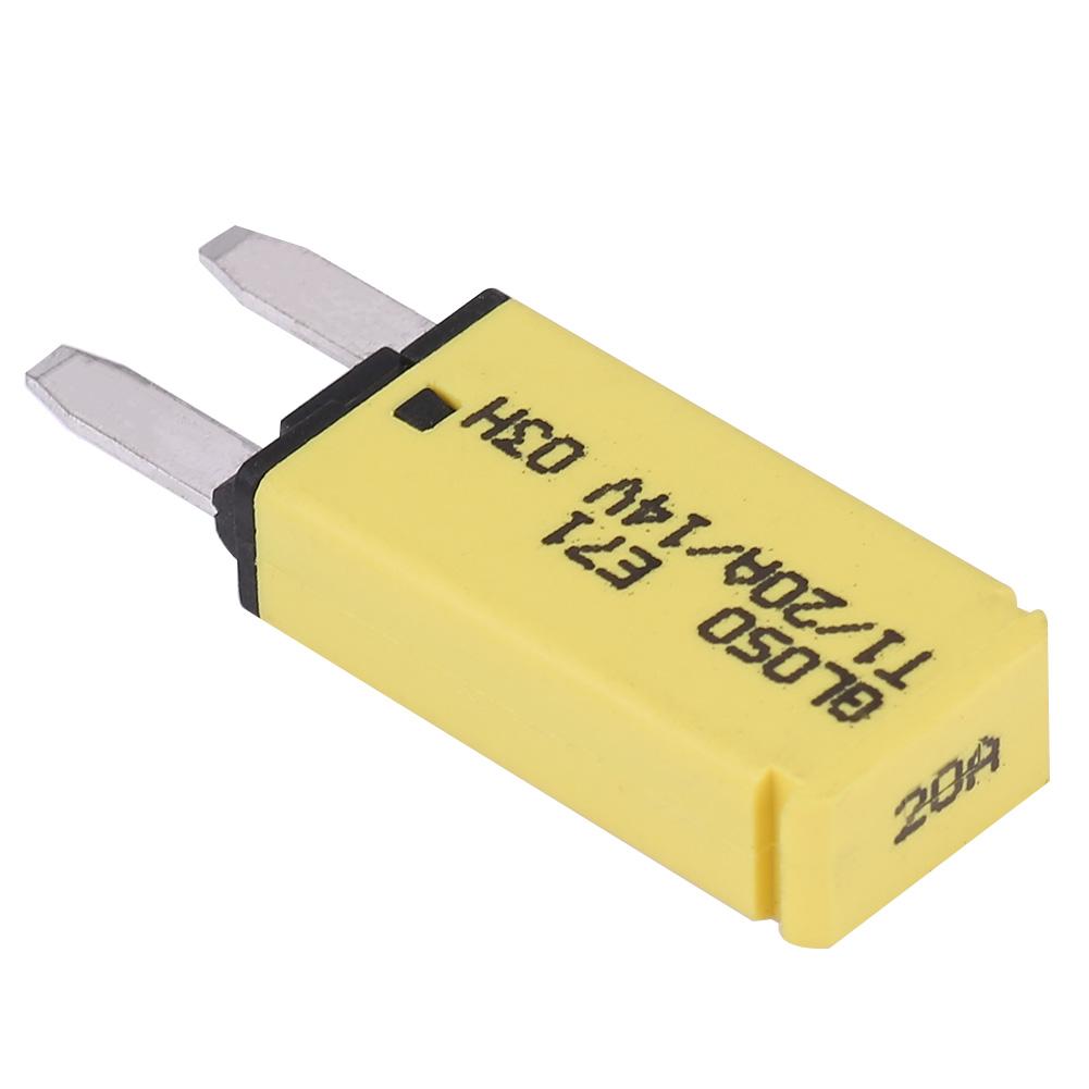 14V DC Automatic Reset Mini Circuit Breaker Blade Fuses for Car Truck Boat RV 20A Yellow