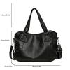Damen Große Kapazität Schulter Lässige Tragetasche Laptop Geräumige Handtasche Weiches Leder Crossbody Business Schwarze Große Tasche A4 Sac A Main