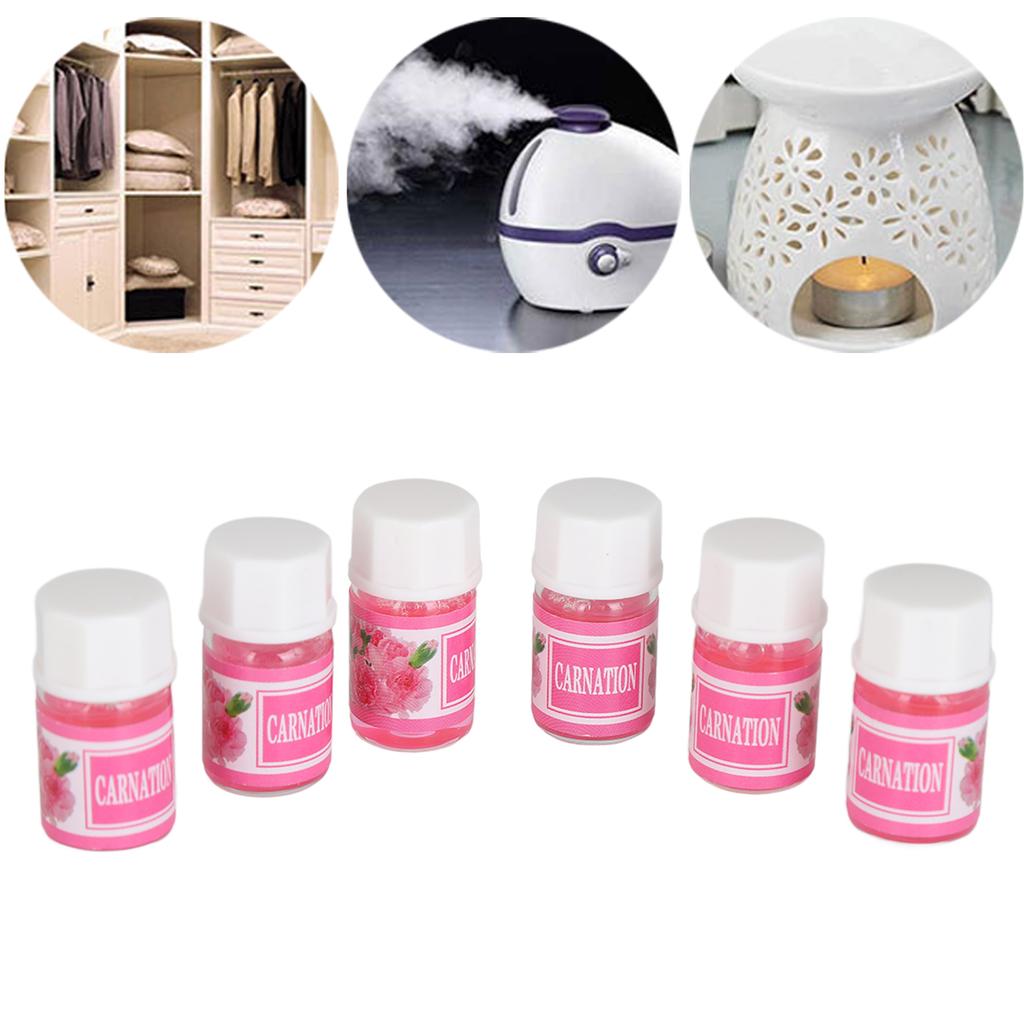 6Pcs Carnation Aromatherapy Essential Oil 3ml Water Soluble Fragrant Essential Oil for Diffuser Humidifier