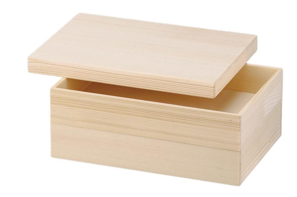 Wooden Fir x x Made in Japan J-kitchens Two-Tier Box, 29.5cm 20.0cm 13.5cm,