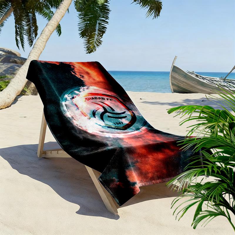 Al Shabab Club Print Beach Towel, Large Soft Quick Dry Towel for Beach Camping Swimming