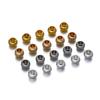 10pcs 4 5 6mm 14K 18K Gold Plated Brass Round Bead Big Hole Spacer Beads For Jewelry Making DIY Bracelet Necklace Accessories