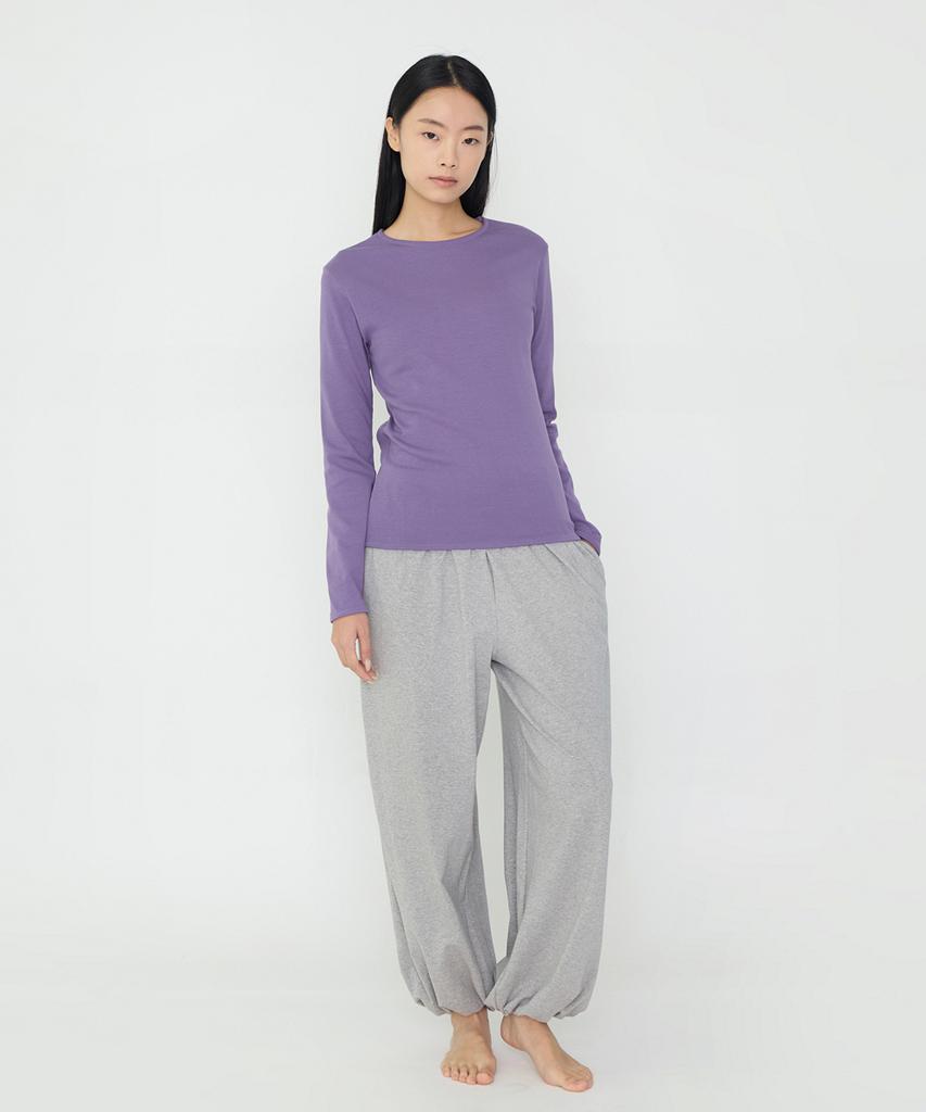 Debiweeo Women'S Yoga Wear Devi-Do1002-Purple Pilates [Do] Soft Round Neck T-Shirt