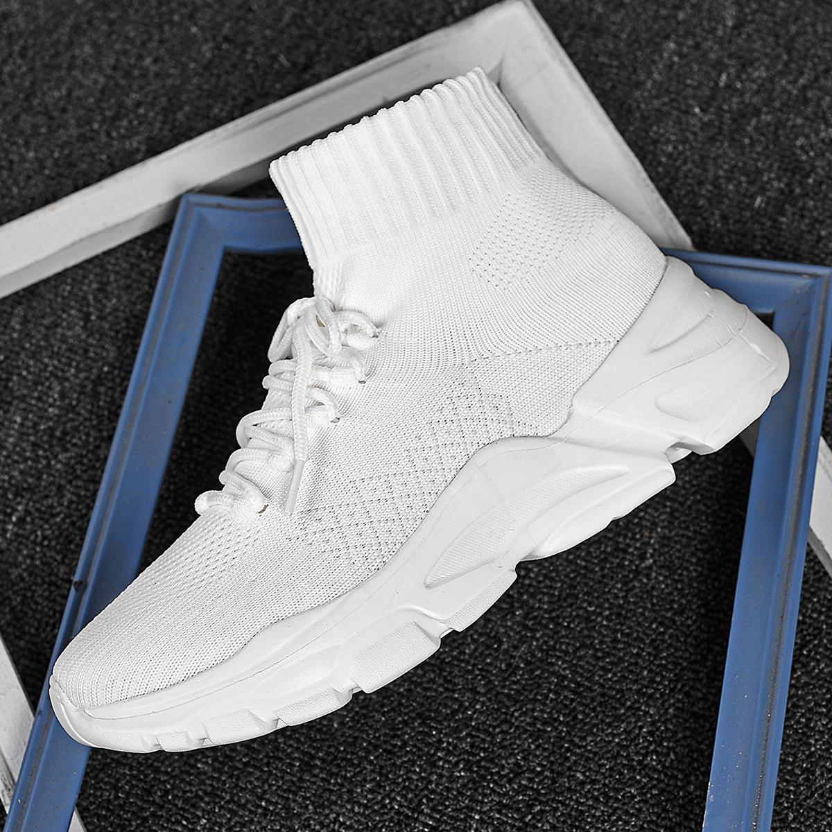 

Fashion Thick-heeled Demi-season Luxury Brand Woman Woven Vulcanized Sneakers Woman Casual Shoes Lady Sport Teni Tenks Lux 44