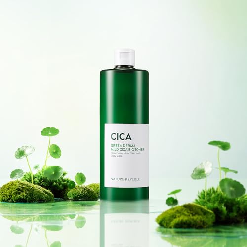NATURE REPUBLIC Green Derma CICA Großer Toner Große Kapazität Lotion Feuchtigkeitsspendend Enthält Centella Asiatica Extrakt