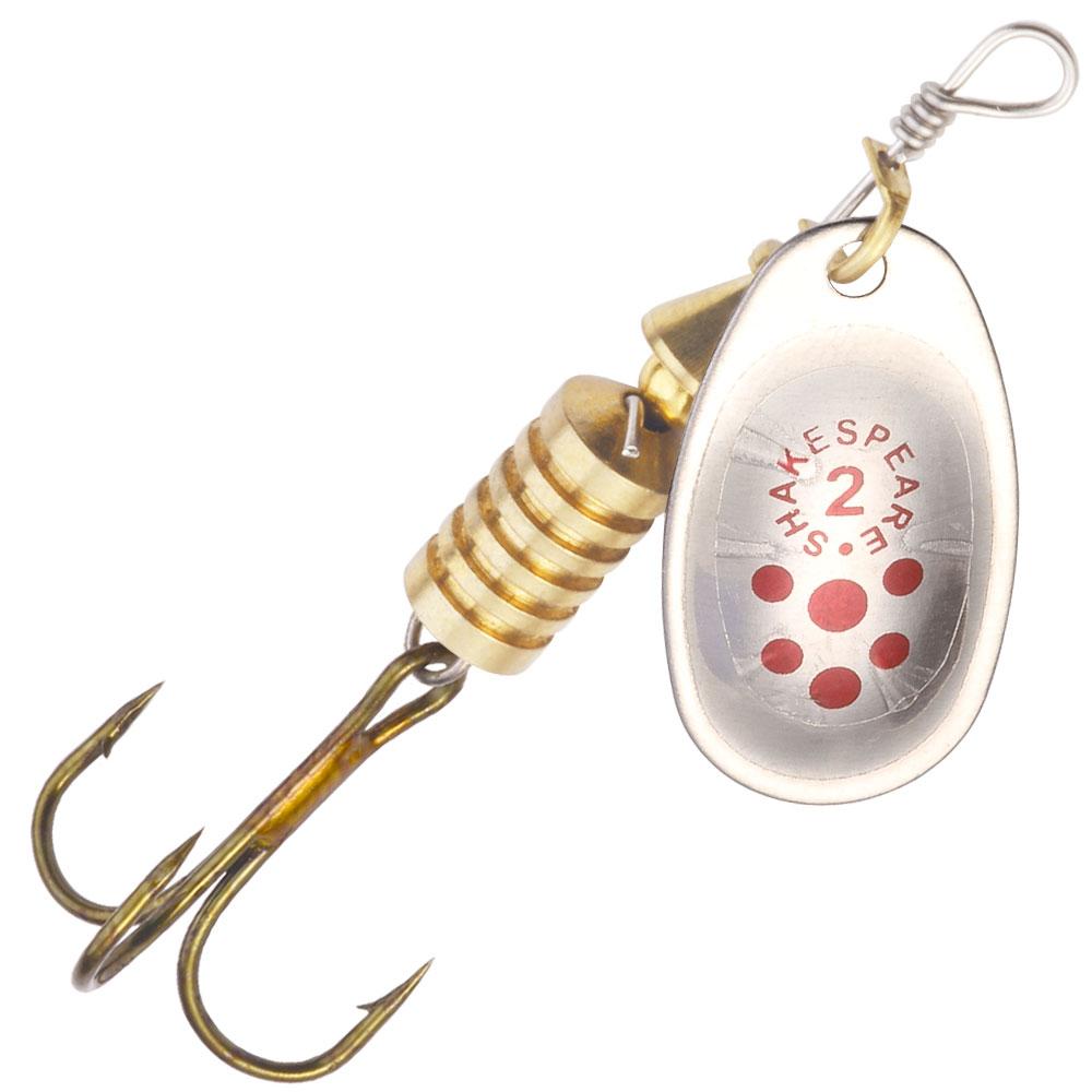 5PCS/6.7CM-5.8G Spoon Fishing Spinner Bait Rotating Metal Treble Hook Trout Fishing Spoon Lures Tackle