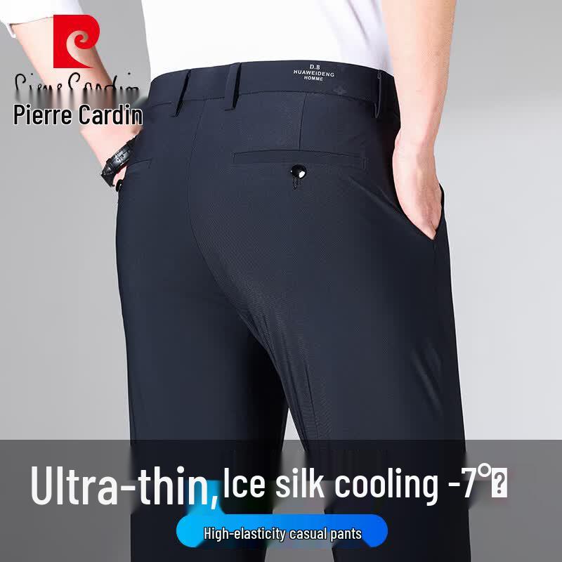 Pierre Cardin Men s Ice Silk Breathable Straight-Leg Casual Business Pants 29