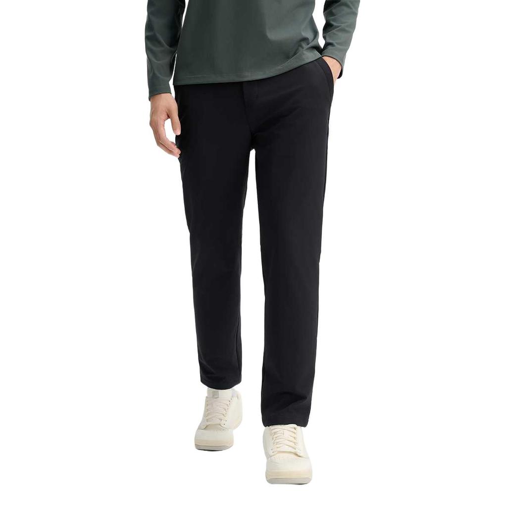 FILA White Series Fashion Solid Color Woven Straight Leg Cool Ice Silk Casual Pants Men bottoms Black F11M513802F-BK