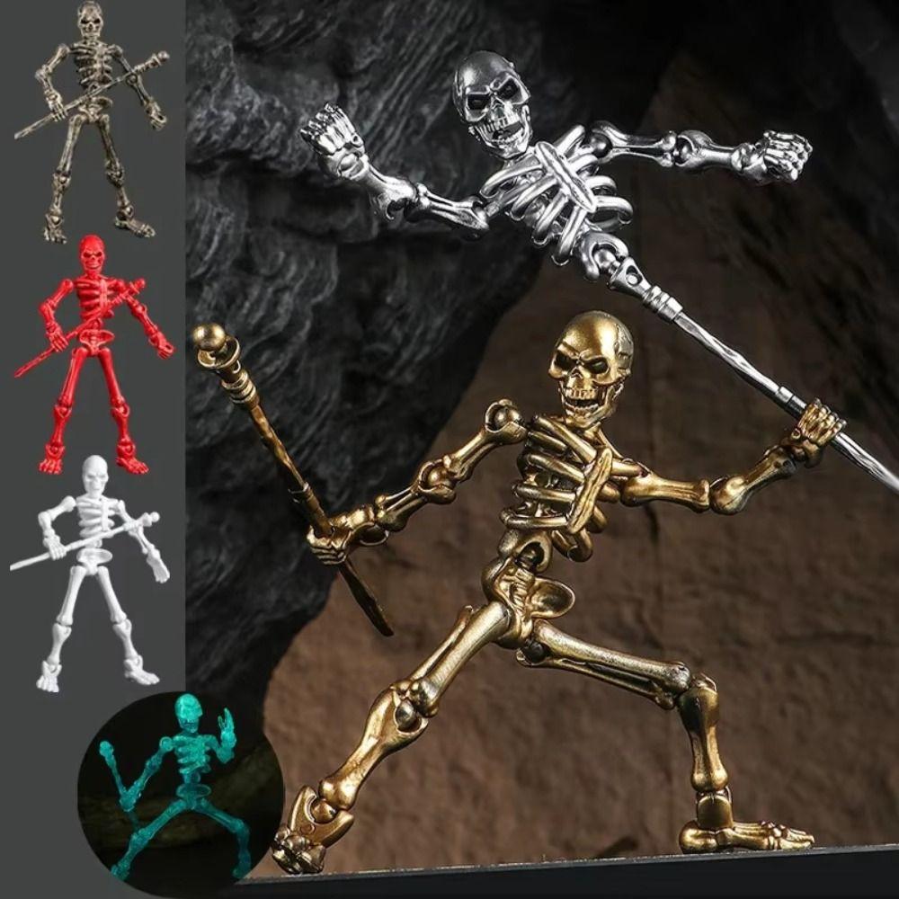 Lightweight Sturdy Articulated Skeleton Figurine Movable Joint Skeleton Toy Desk Decor