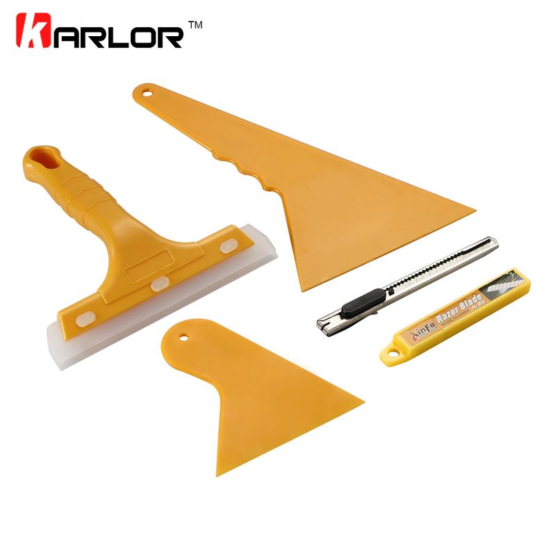 5pcs/set Auto Car Squeegee Scraper Vehicle Vinyl Film Sticker tallation Tools Kit Vinyl Cutter Knife Car Styling Accessories