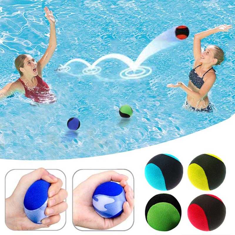 Durable 5.5cm TPR Elastic Ball Water Bouncing Ball Water Surf Game Toy Summer Beach Ball Soft Relaxing Water Jump Balls