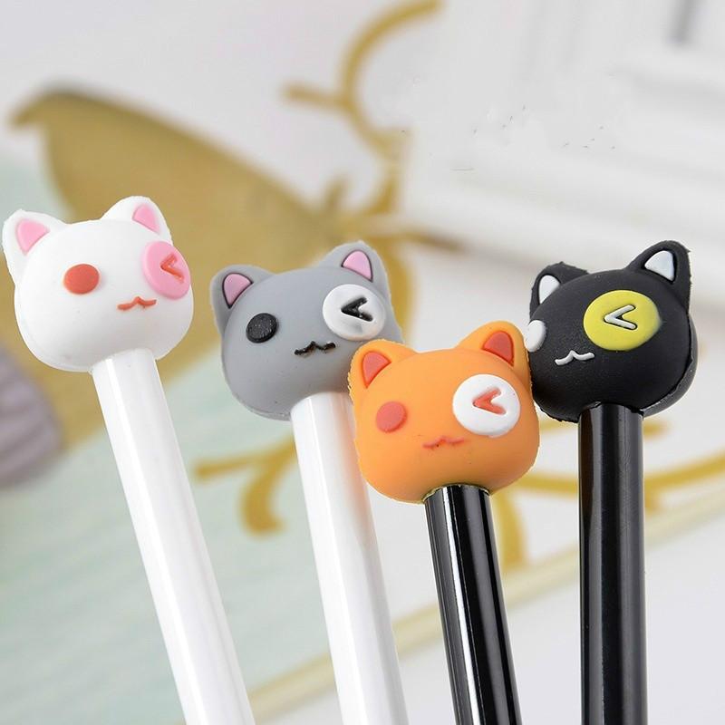 

4 Pieces / Lot Creative Heel Cat Gel Pen Ink Stationery Stationery School Office Supply Escolar