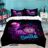 3PCS WonderlCat Fantasy Bedding set,Ideal For1pc Duvet Cover And 2pcs Pillowcases Perfect for Christmas gift,Ideal for Bedroom, Dormitory