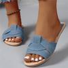 Fashion 2025 New Women's Extra Large Size Flat Flip Flops Cross Design Solid Color Indoor Outdoor Sandals Fashionable Casual Slipper