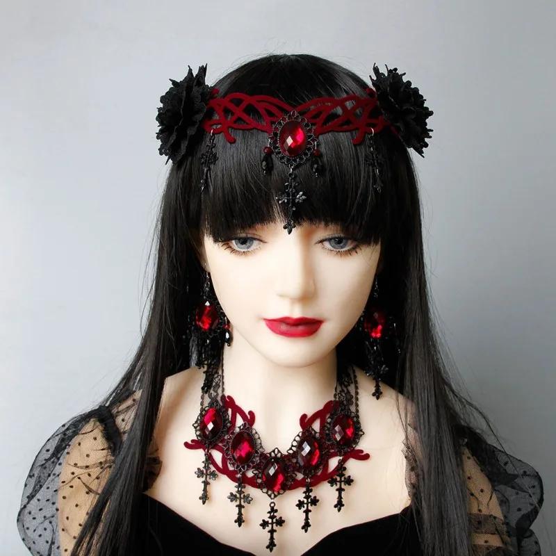 Gothic Style Vampire Reaper Cross Headpiece for Women & Girls - Halloween Ball Queen Crown Perfect Masquerade Cosplay Headbands